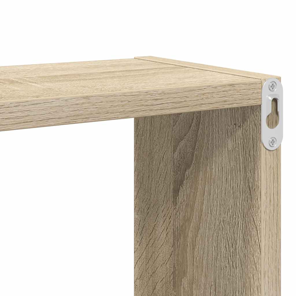 Mensole Parete a Cubo 6 pz Rovere Sonoma 26x15x26 cm | homemem39