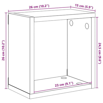 Mensole Parete a Cubo 4 pz Grigio Cemento 26x15x26 cm | homemem39