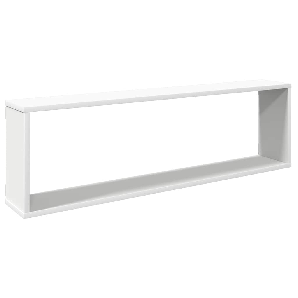 Mensole Parete a Cubo 2 pz Bianco 100x15x30 cm in Multistrato | homemem39