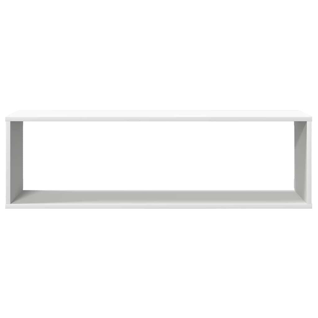 Mensole Parete a Cubo 2 pz Bianco 100x15x30 cm in Multistrato | homemem39