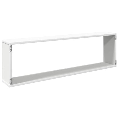 Mensole Parete a Cubo 2 pz Bianco 100x15x30 cm in Multistrato | homemem39