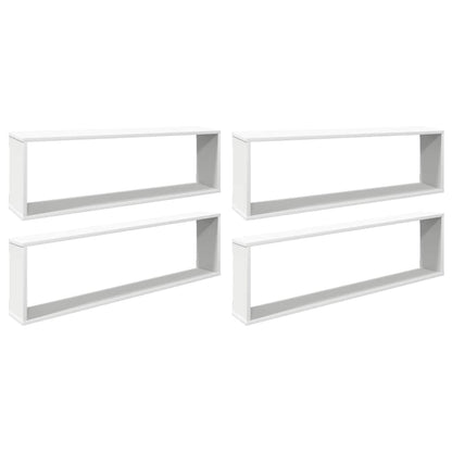 Mensole Parete a Cubo 4 pz Bianco 100x15x30 cm in Multistrato | homemem39