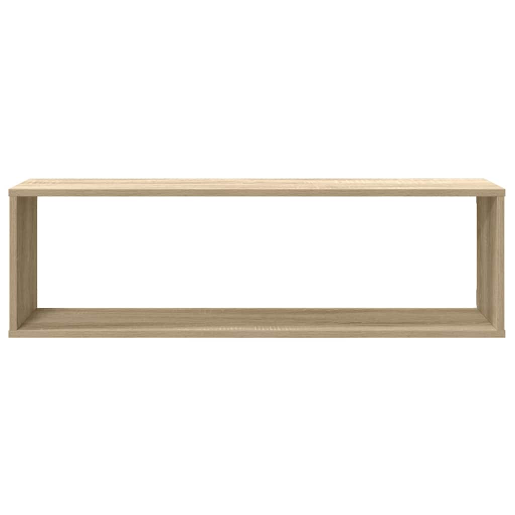 Mensole Parete a Cubo 2pz Rovere Sonoma 100x15x30cm Multistrato | homemem39