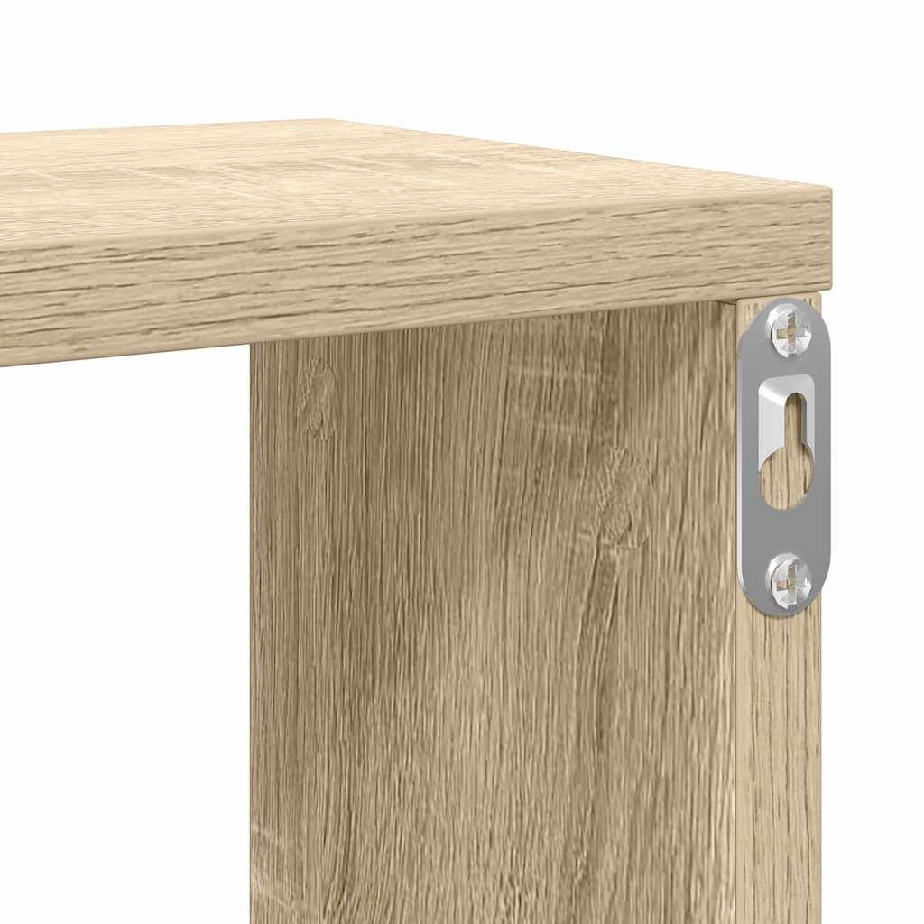 Mensole Parete a Cubo 4pz Rovere Sonoma 100x15x30cm Multistrato | homemem39