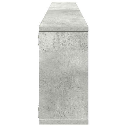 Mensole Parete Cubo 2pz Grigio Cemento 100x15x30 cm Multistrato | homemem39