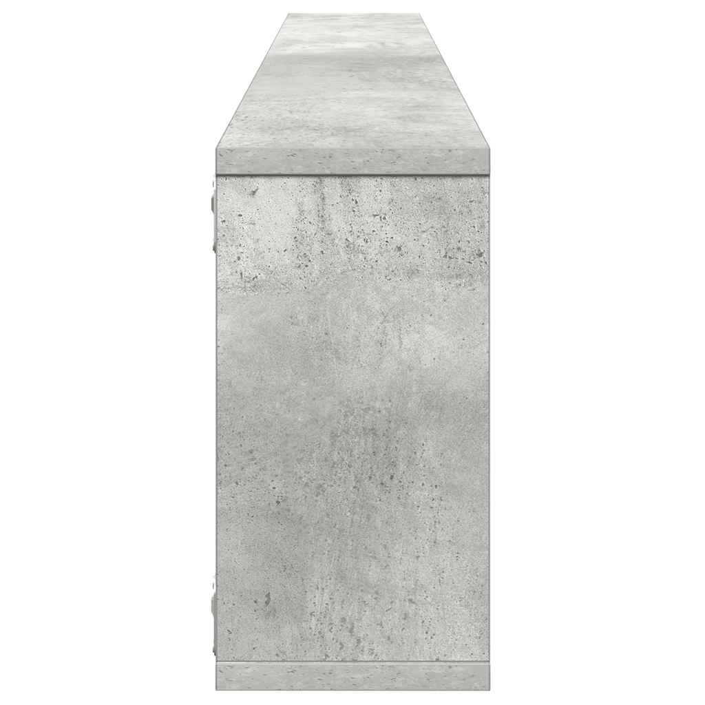 Mensole Parete Cubo 4pz Grigio Cemento 100x15x30 cm Multistrato | homemem39