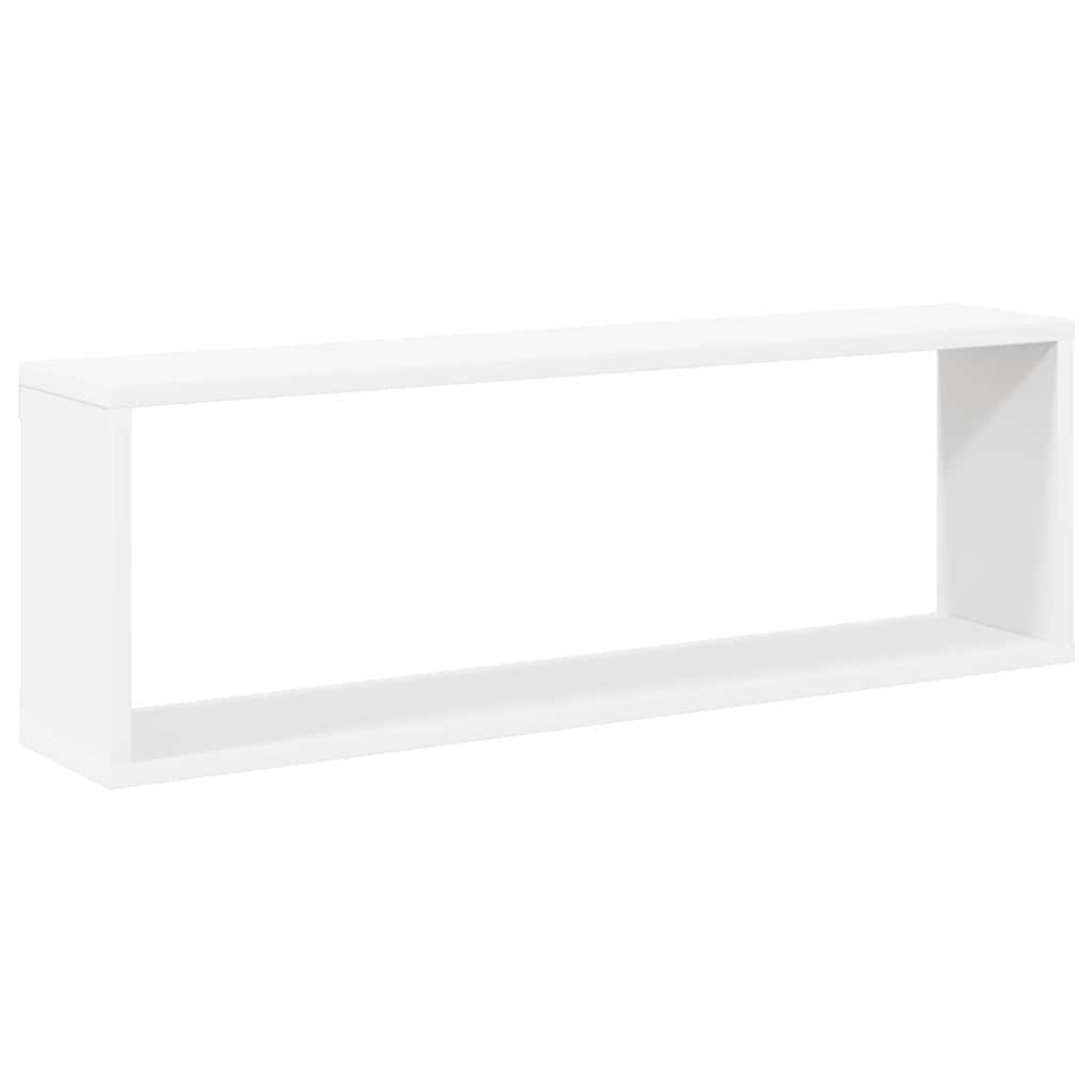 Mensole Parete a Cubo 2pz Bianco 80x15x26,5cm Legno Multistrato | homemem39