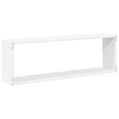 Mensole Parete a Cubo 2pz Bianco 80x15x26,5cm Legno Multistrato | homemem39