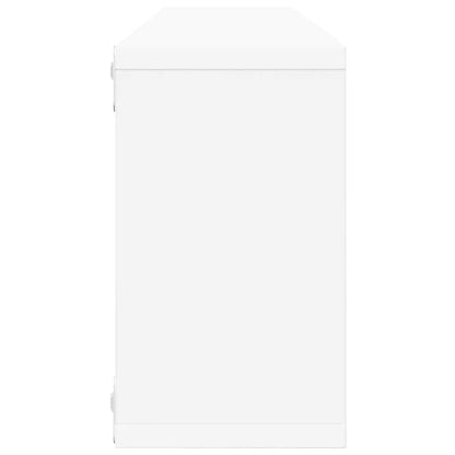 Mensole Parete a Cubo 4pz Bianco 80x15x26,5cm Legno Multistrato | homemem39