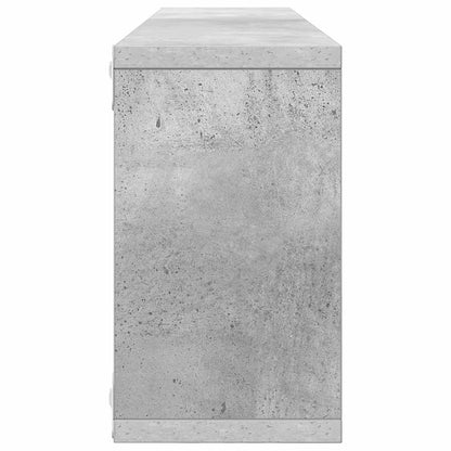 Mensole Parete Cubo 2pz Grigio Cemento 80x15x26,5cm Multistrato