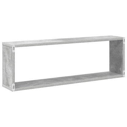 Mensole Parete Cubo 4pz Grigio Cemento 80x15x26,5cm Multistrato | homemem39