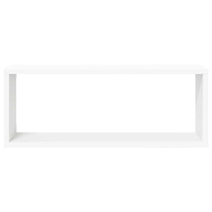 Mensole Parete a Cubo 2pz Bianche 60x15x23 cm Legno Multistrato | homemem39