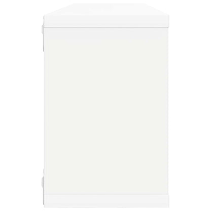 Mensole Parete a Cubo 2pz Bianche 60x15x23 cm Legno Multistrato | homemem39