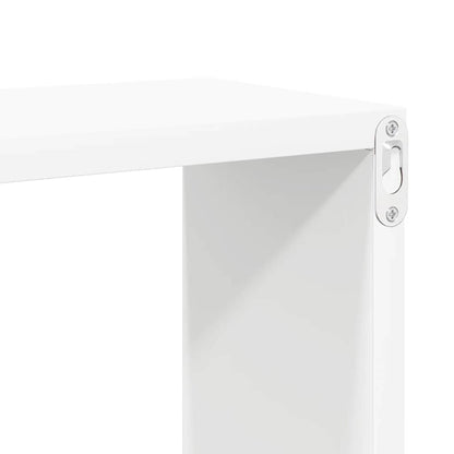 Mensole Parete a Cubo 2pz Bianche 60x15x23 cm Legno Multistrato | homemem39