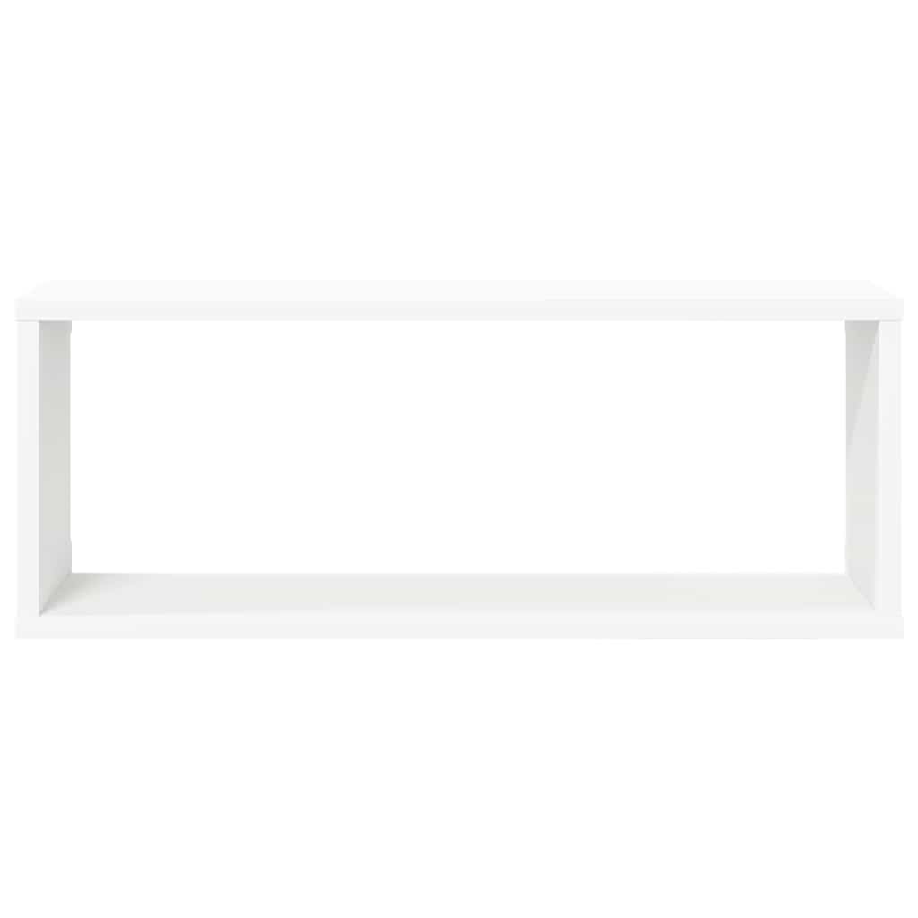 Mensole Parete a Cubo 4pz Bianche 60x15x23 cm Legno Multistrato