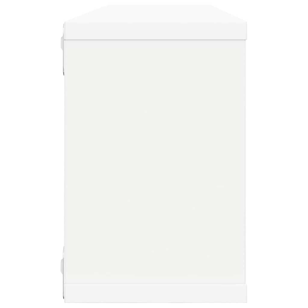 Mensole Parete a Cubo 4pz Bianche 60x15x23 cm Legno Multistrato | homemem39
