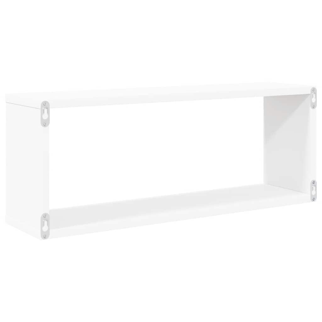 Mensole Parete a Cubo 4pz Bianche 60x15x23 cm Legno Multistrato | homemem39