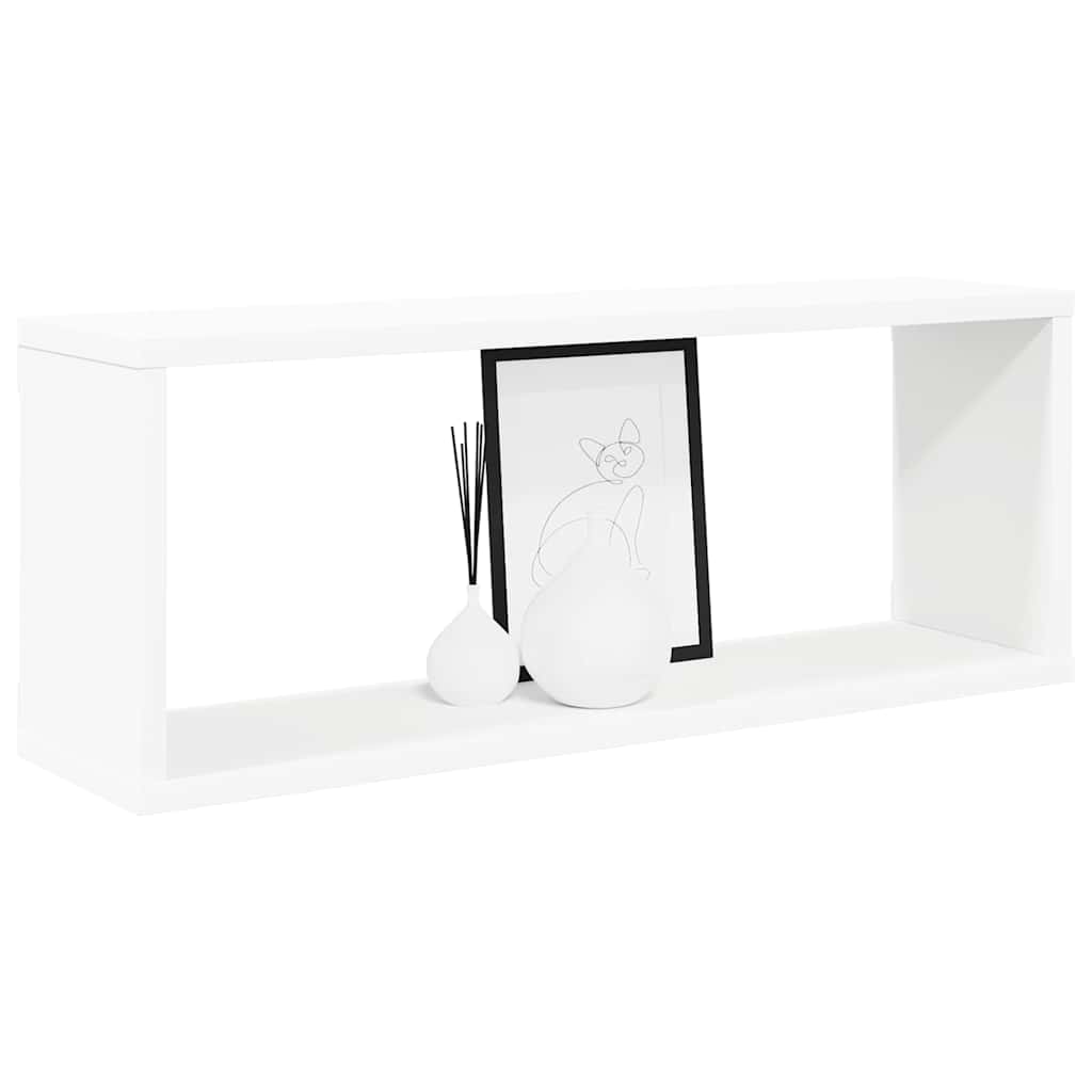 Mensole Parete a Cubo 6pz Bianche 60x15x23 cm Legno Multistrato | homemem39