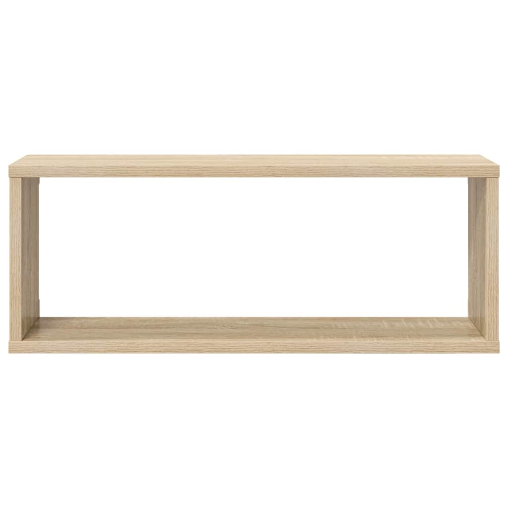 Mensole Parete a Cubo 2pz Rovere Sonoma 60x15x23 cm Multistrato | homemem39