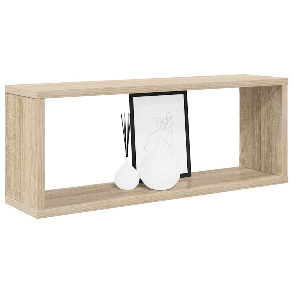 Mensole Parete a Cubo 4pz Rovere Sonoma 60x15x23 cm Multistrato | homemem39