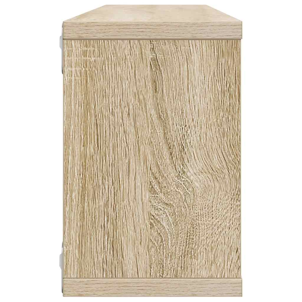 Mensole Parete a Cubo 4pz Rovere Sonoma 60x15x23 cm Multistrato | homemem39