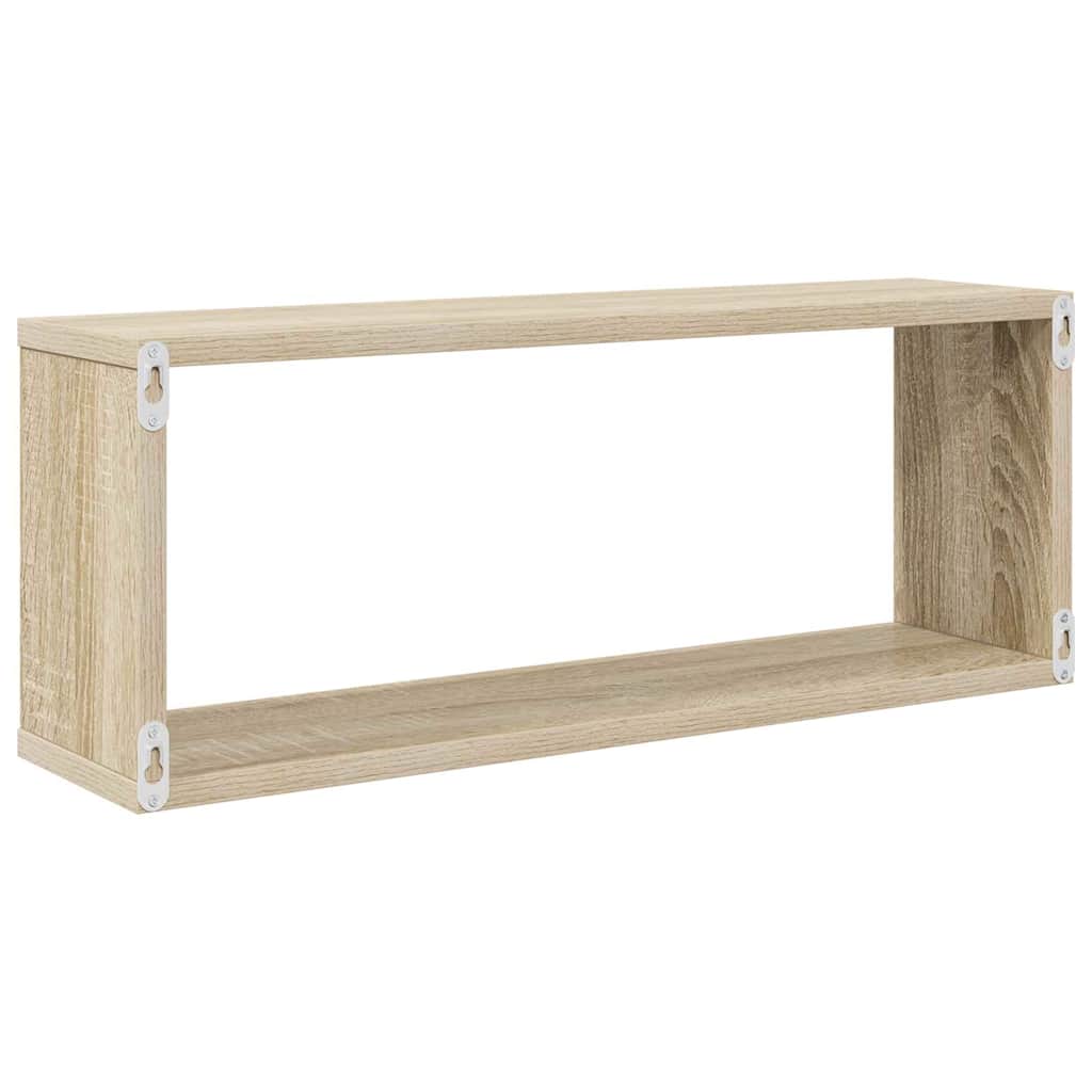 Mensole Parete a Cubo 4pz Rovere Sonoma 60x15x23 cm Multistrato | homemem39