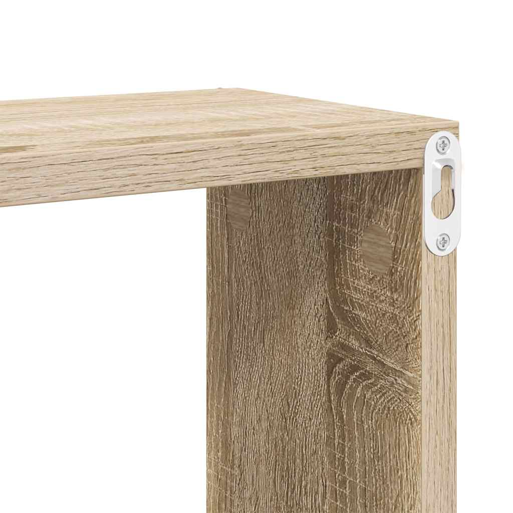 Mensole Parete a Cubo 4pz Rovere Sonoma 60x15x23 cm Multistrato | homemem39