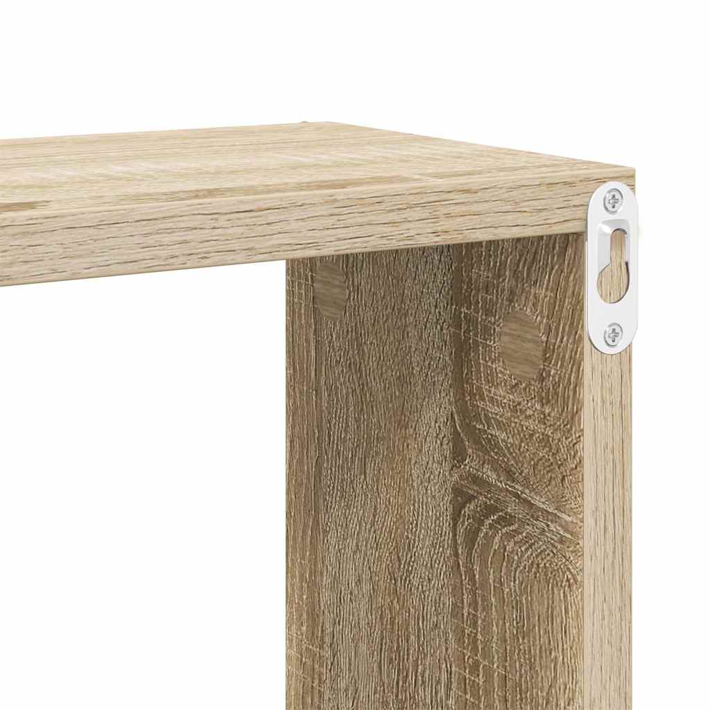 Mensole Parete a Cubo 6pz Rovere Sonoma 60x15x23 cm Multistrato | homemem39