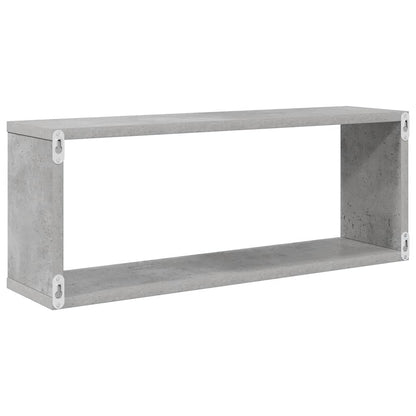 Mensole Parete a Cubo 2pz Grigio Cemento 60x15x23cm Multistrato | homemem39