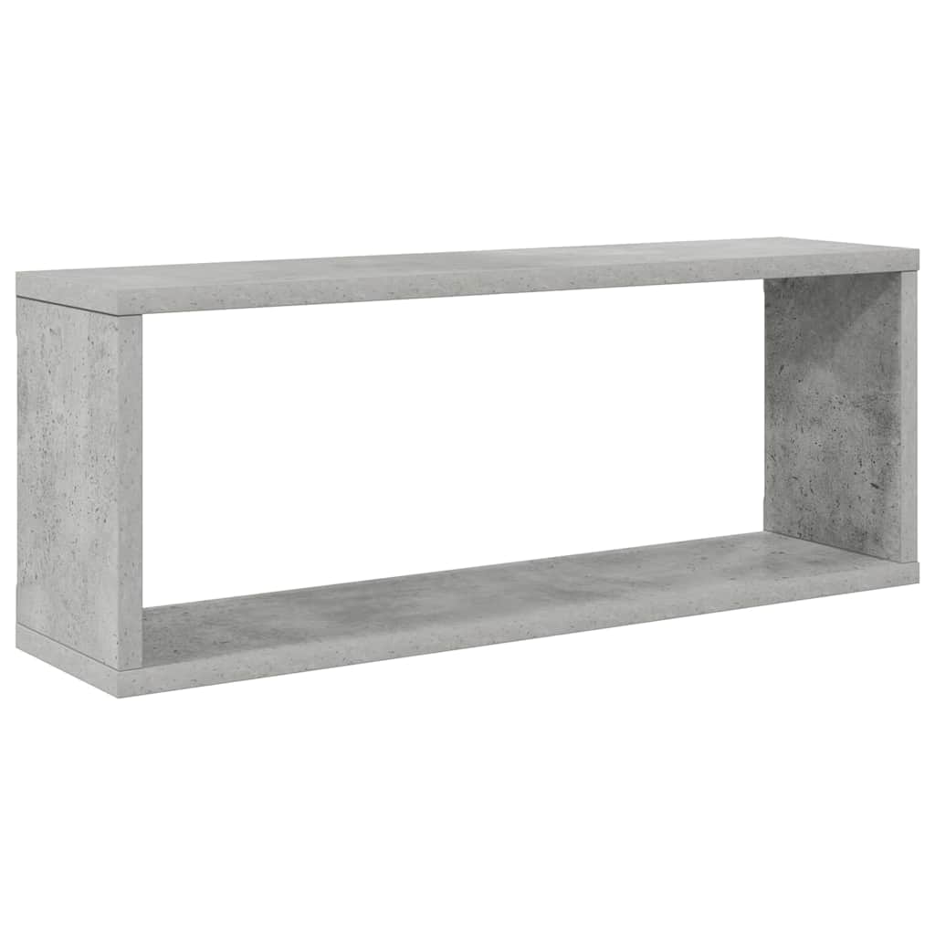 Mensole Parete a Cubo 4pz Grigio Cemento 60x15x23cm Multistrato