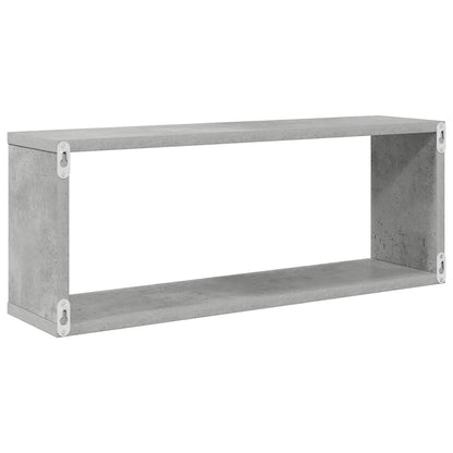 Mensole Parete a Cubo 4pz Grigio Cemento 60x15x23cm Multistrato | homemem39