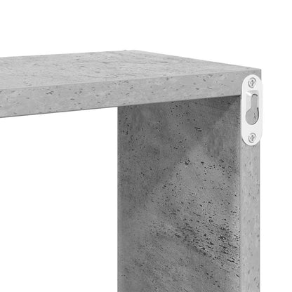 Mensole Parete a Cubo 4pz Grigio Cemento 60x15x23cm Multistrato | homemem39