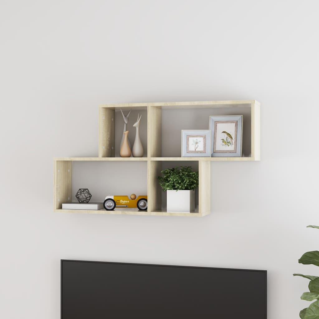 Scaffale a Parete Rovere Sonoma 100x18x53 cm Legno Multistrato | homemem39
