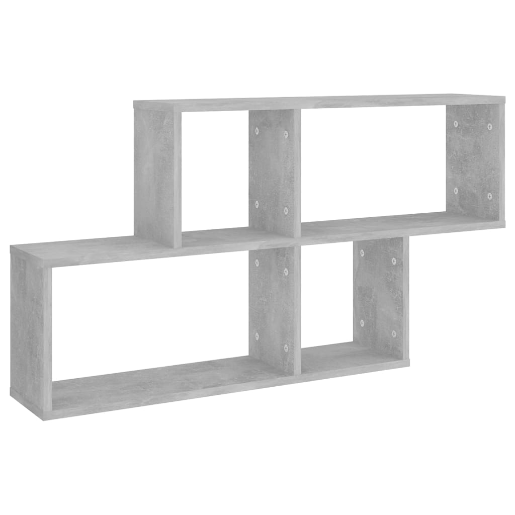 Scaffale a Parete Grigio Cemento 100x18x53 cm Legno Multistrato | homemem39