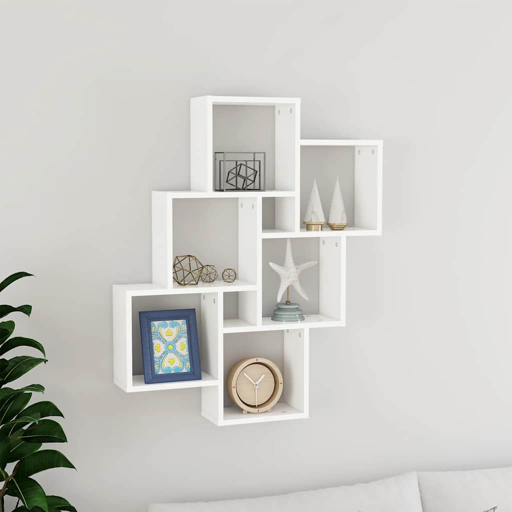 Scaffale a Parete Bianco 90x16x78 cm in Multistrato | homemem39