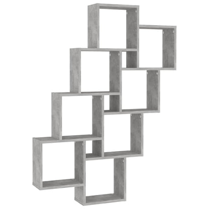 Mensola Parete Cubo Grigio Cemento 90x15x119 Legno Multistrato | homemem39