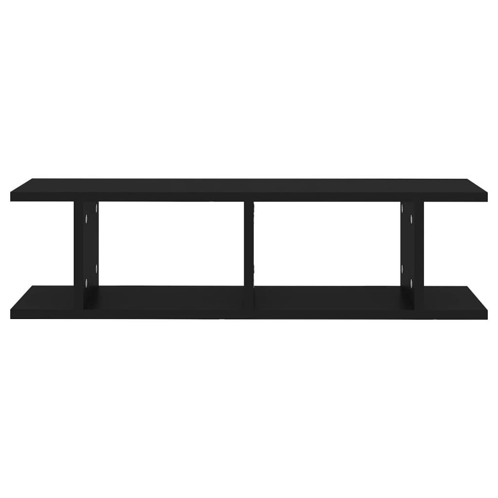 Mensole a Parete 2 pz Nere 75x18x20 cm in Multistrato | homemem39