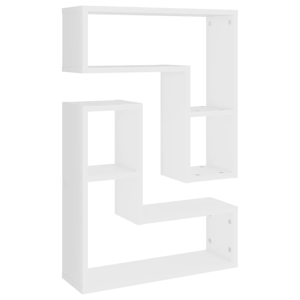Mensole a Muro 2 pz Bianche 50x15x50 cm in Legno Multistrato | homemem39