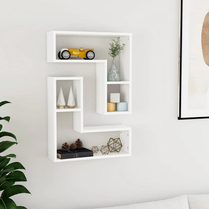 Mensole a Muro 2 pz Bianche 50x15x50 cm in Legno Multistrato | homemem39