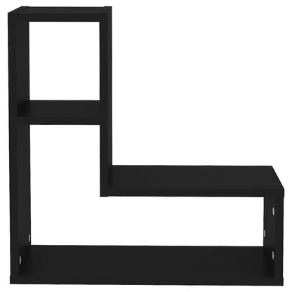 Mensole a Muro 2 pz Nere 50x15x50 cm in Legno Multistrato | homemem39