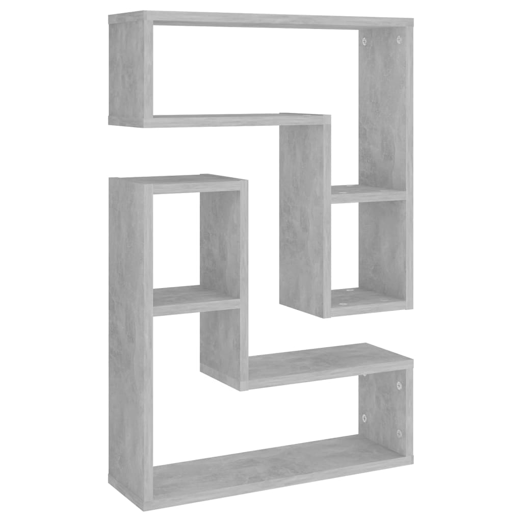 Mensole a Muro 2pz Grigio Cemento 50x15x50cm Legno Multistrato | homemem39