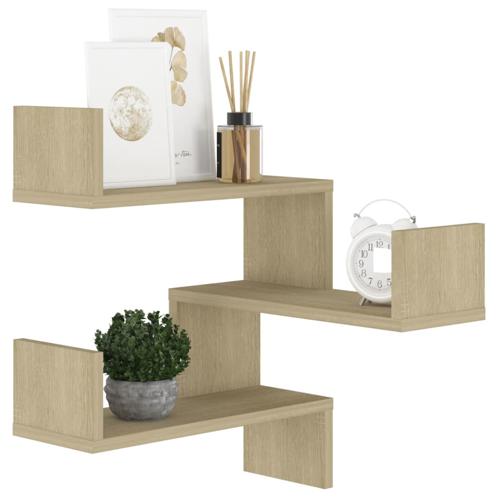 Scaffale Angolare a Muro Sonoma 40x40x50 cm Legno Multistrato | homemem39