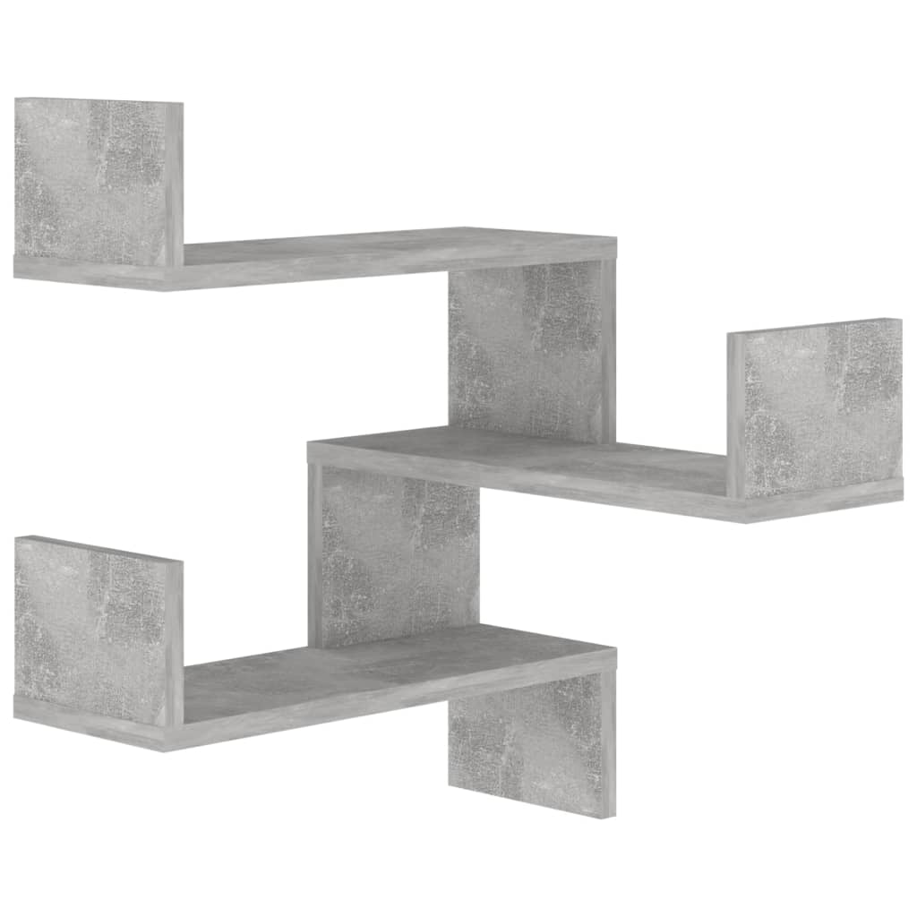 Scaffale Angolare a Muro Grigio Cemento 40x40x50 cm Multistrato | homemem39