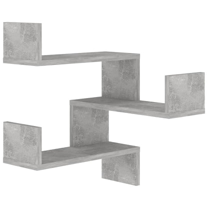 Scaffale Angolare a Muro Grigio Cemento 40x40x50 cm Multistrato | homemem39