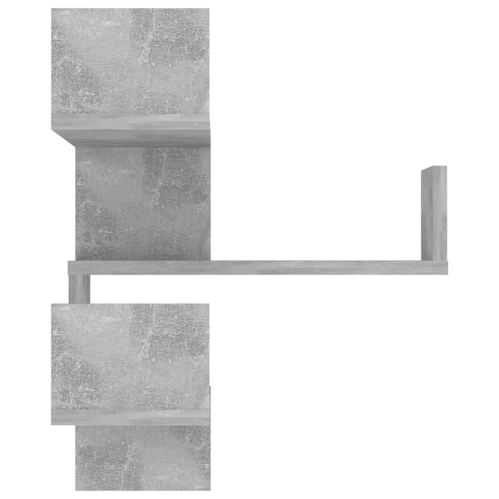 Scaffale Angolare a Muro Grigio Cemento 40x40x50 cm Multistrato | homemem39