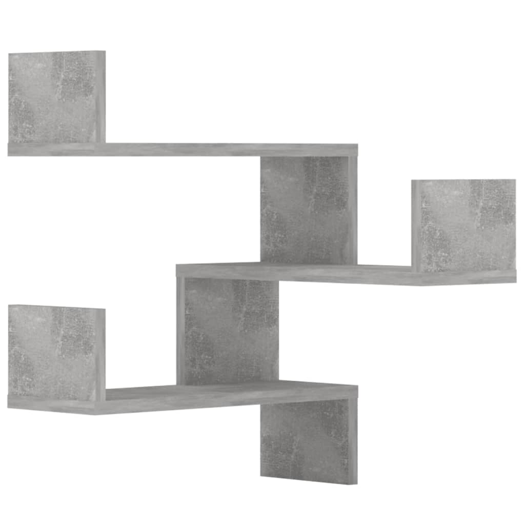 Scaffali Angolari Muro 2pz Grigio Cemento 40x40x50 Multistrato | homemem39
