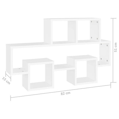 Scaffale a Muro Auto Bianco 82x15x51 cm Legno Multistrato | homemem39