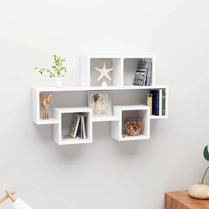 Scaffale a Muro Auto Bianco 82x15x51 cm Legno Multistrato | homemem39