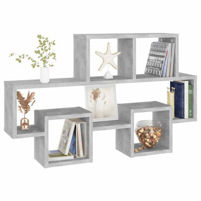 Scaffale Muro Auto Grigio Cemento 82x15x51 cm Legno Multistrato | homemem39