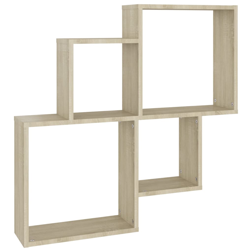 Mensola Muro Cubo Rovere Sonoma 80x15x78,5cm Legno Multistrato | homemem39